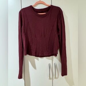 Anthropologie Pilot Deep wine fitted shirt